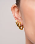 Bold Grooved Hoops Large