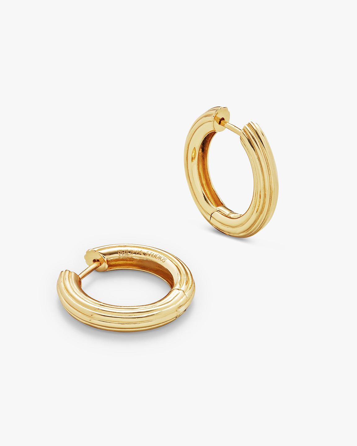 Bold Grooved Hoops Large
