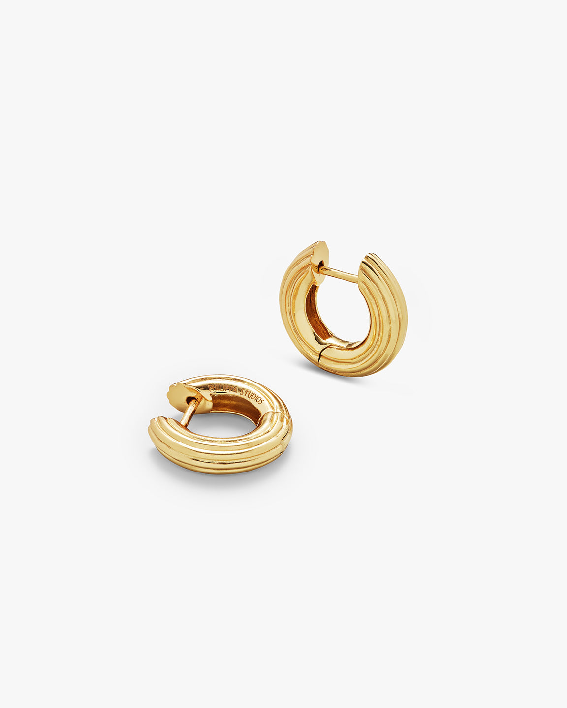 Bold Grooved Hoops Small