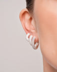 Bold Pave Hoops Large