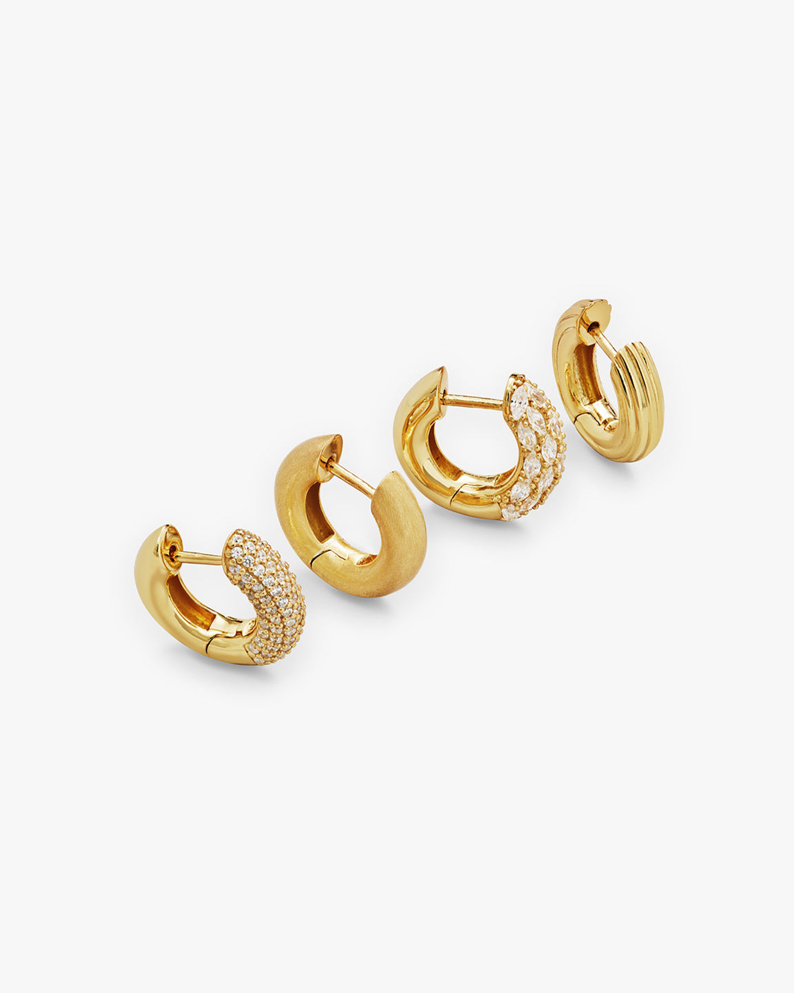 Bold Pave Hoops Large