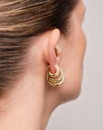 Bold Pave Hoops Large