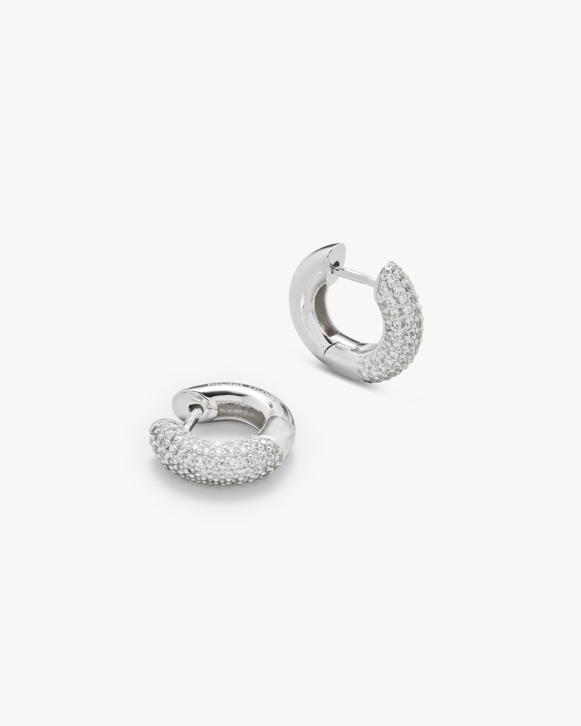 Bold Pave Hoops Small