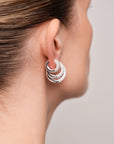 Bold Pave Hoops Small