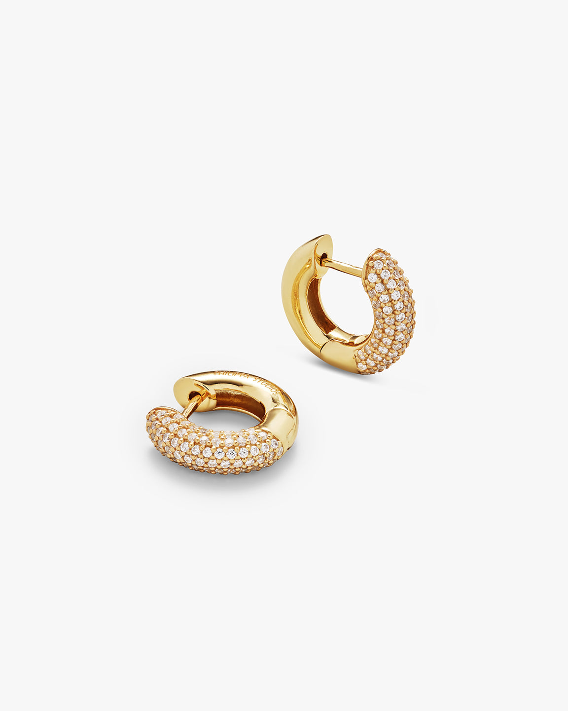 Bold Pave Hoops Small