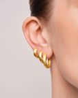 Bold Satin Hoops L Gull