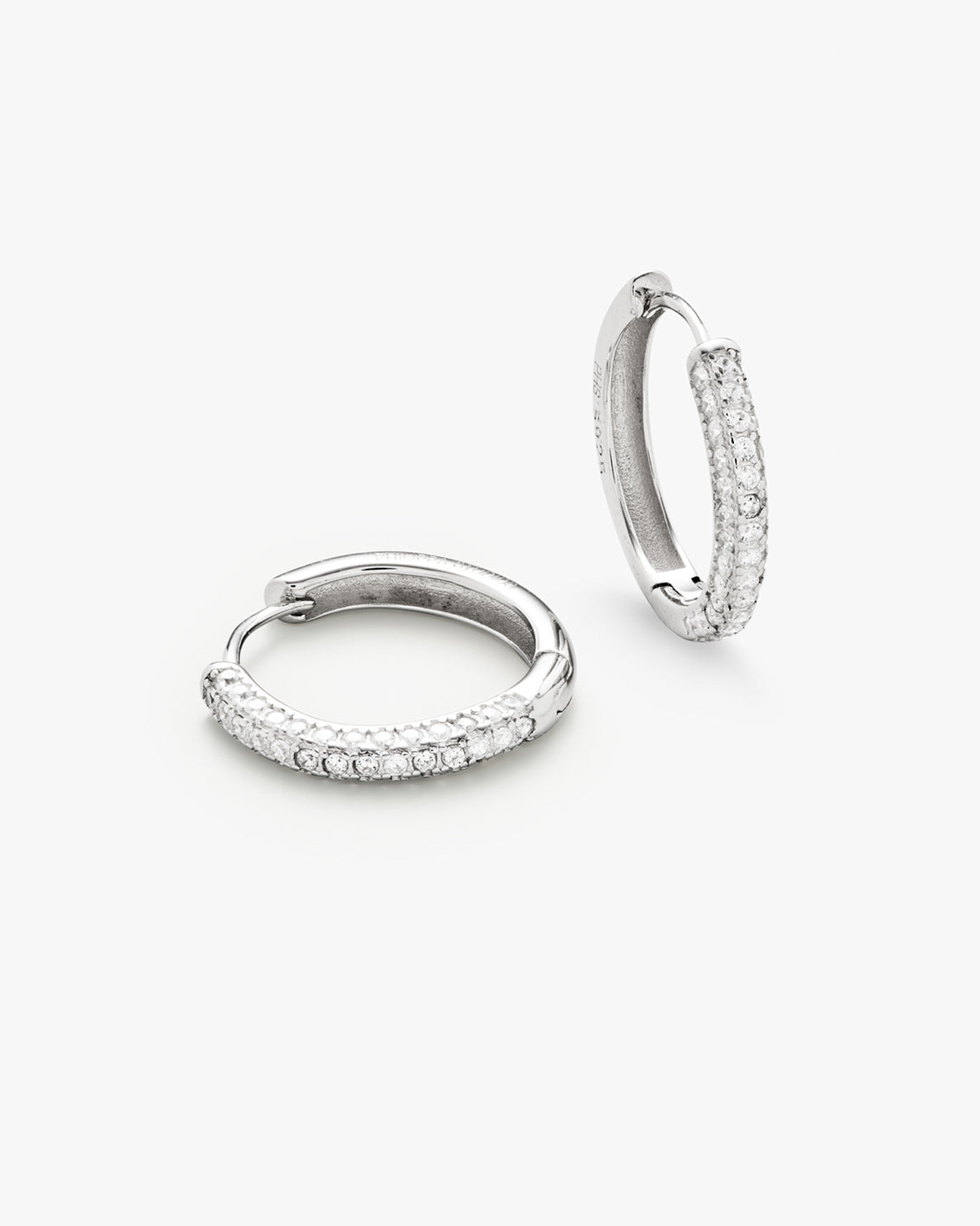 Classic Pave Hoops Large
