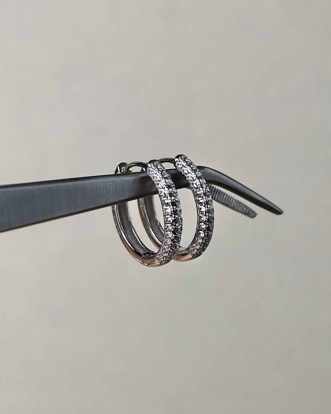 Classic Pave Hoops Large