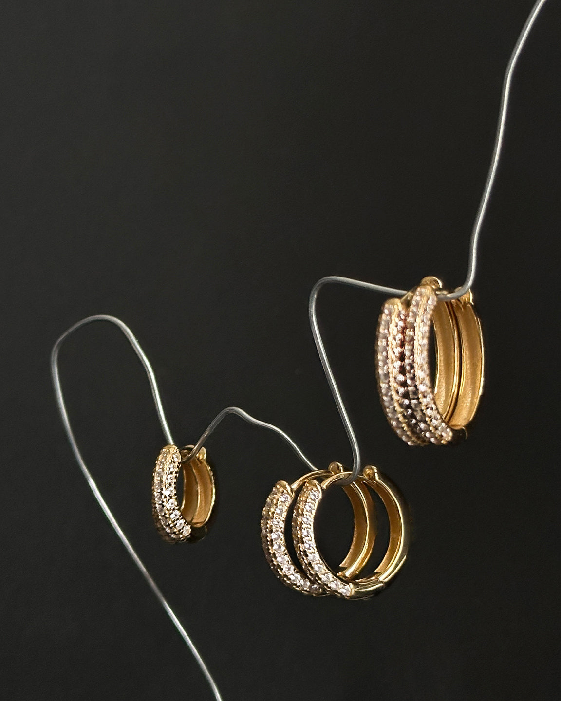 Classic Pave Hoops Medium
