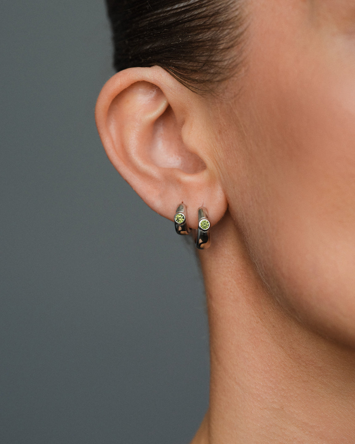 Dome Hoops Peridot Small