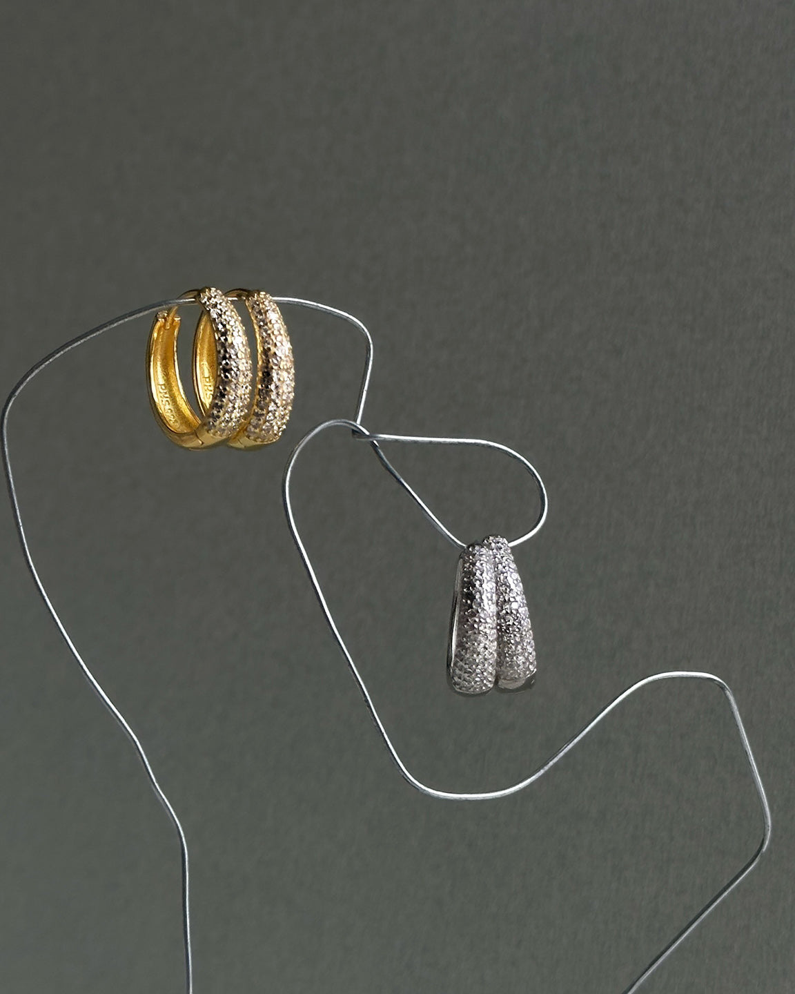 Dome Pave Hoops Large