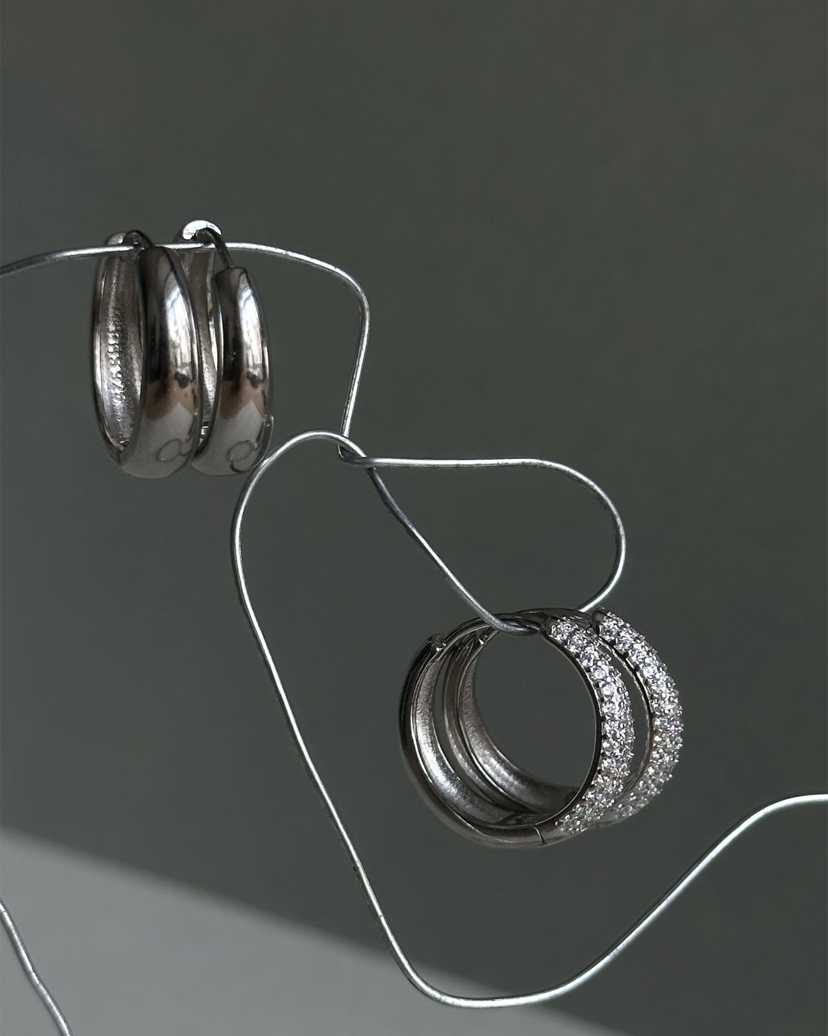Dome Pave Hoops Large