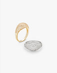 Dome Pave Ring Gull