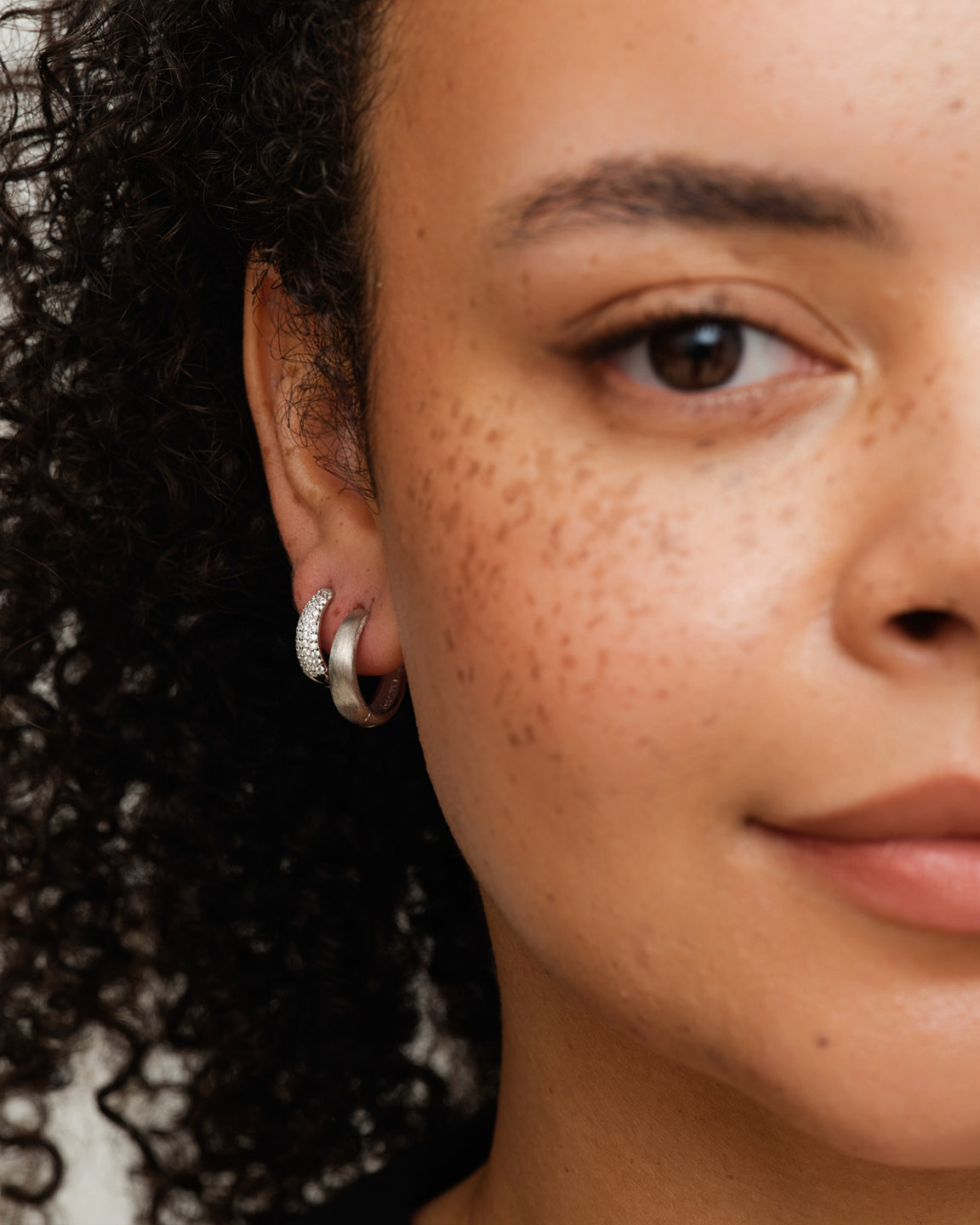 Dome Satin Hoops Large
