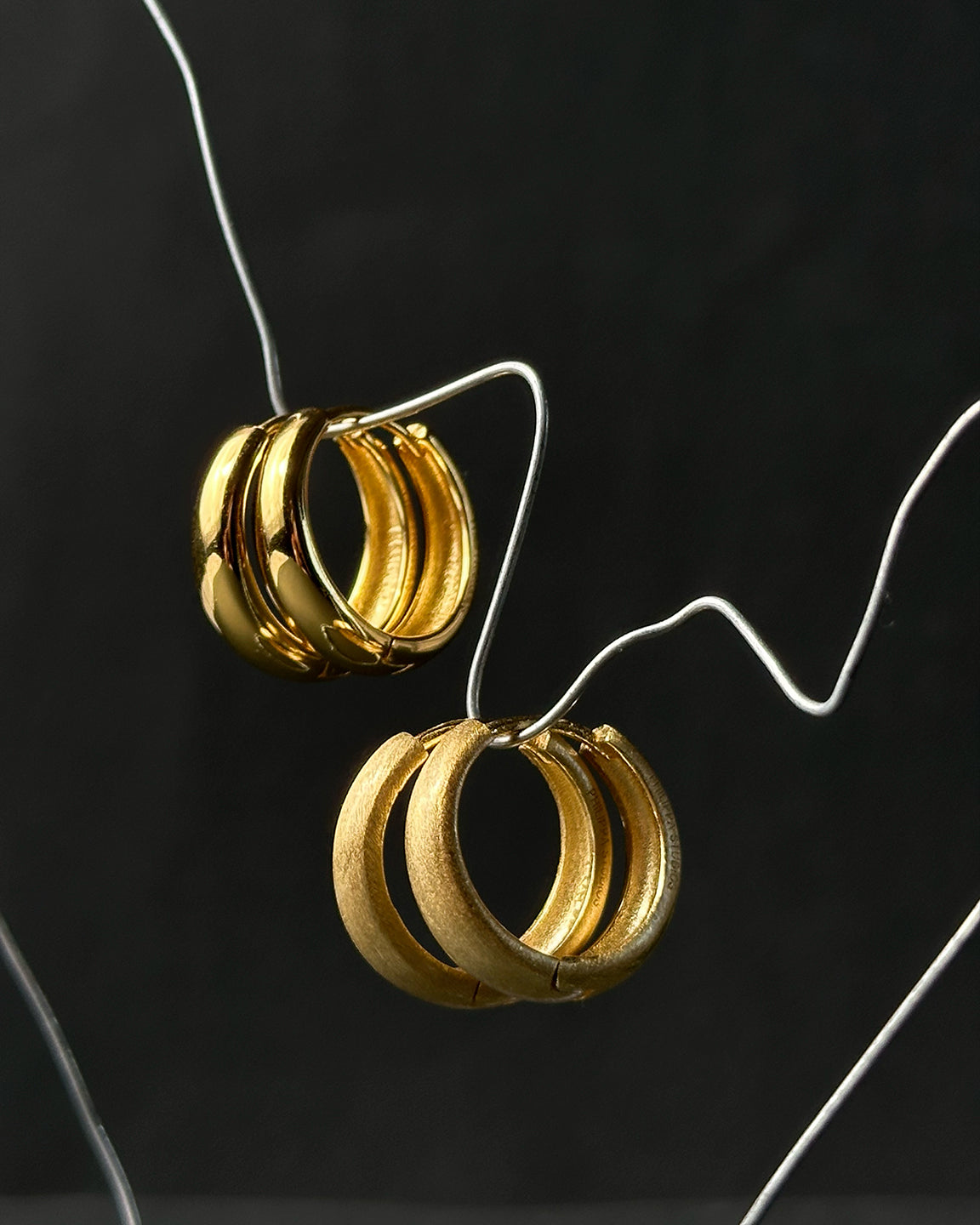 Dome Satin Hoops Large