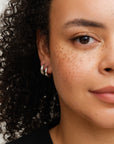 Dome Satin Hoops Medium