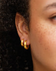 Dome Satin Hoops M Gull