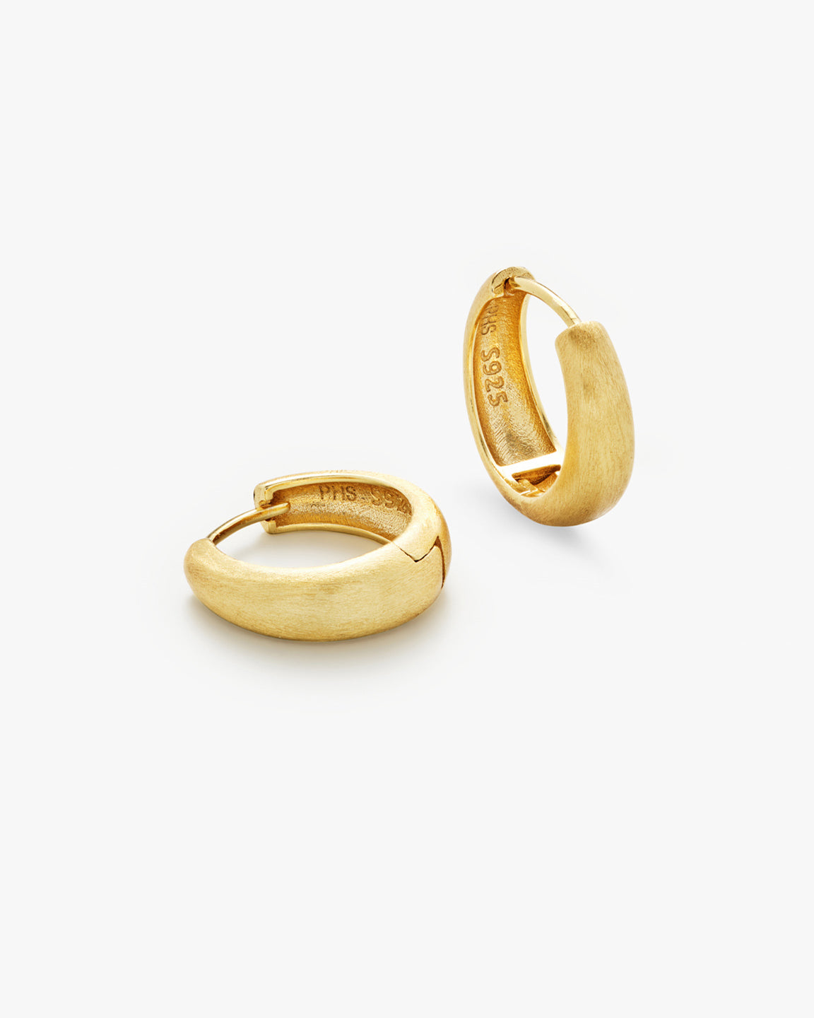 Dome Satin Hoops Medium