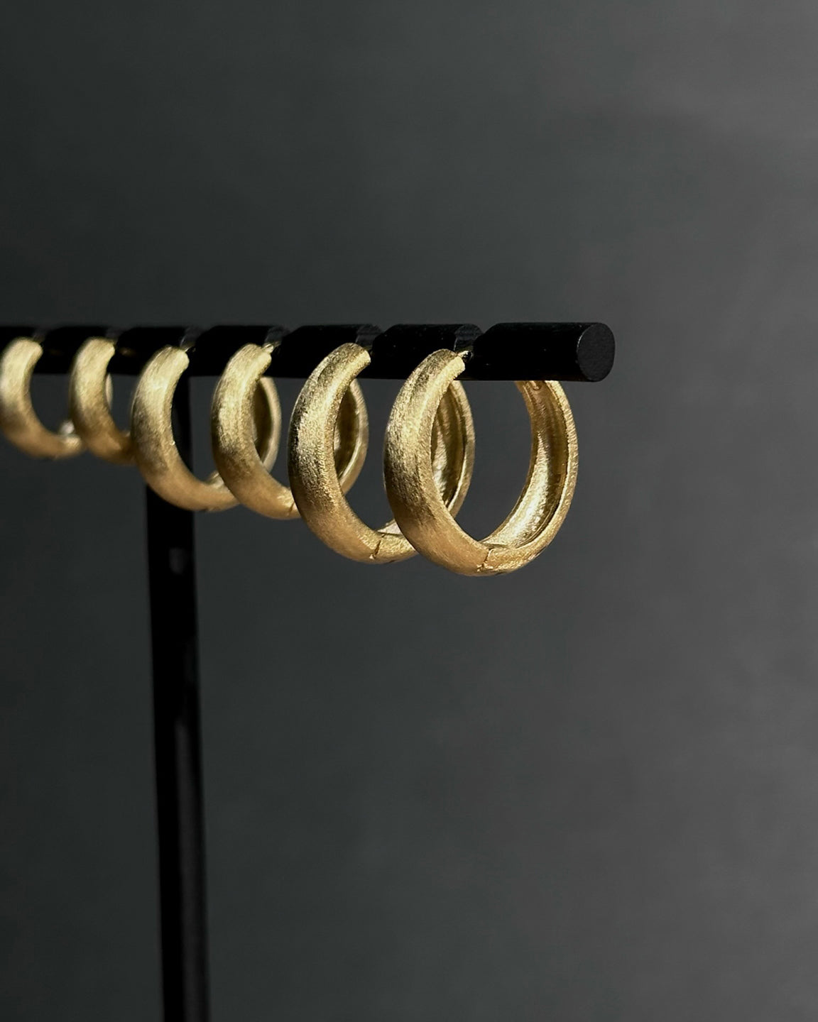 Dome Satin Hoops Medium