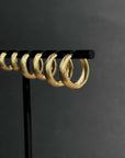 Dome Satin Hoops Medium