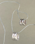 Dome Satin Hoops Medium