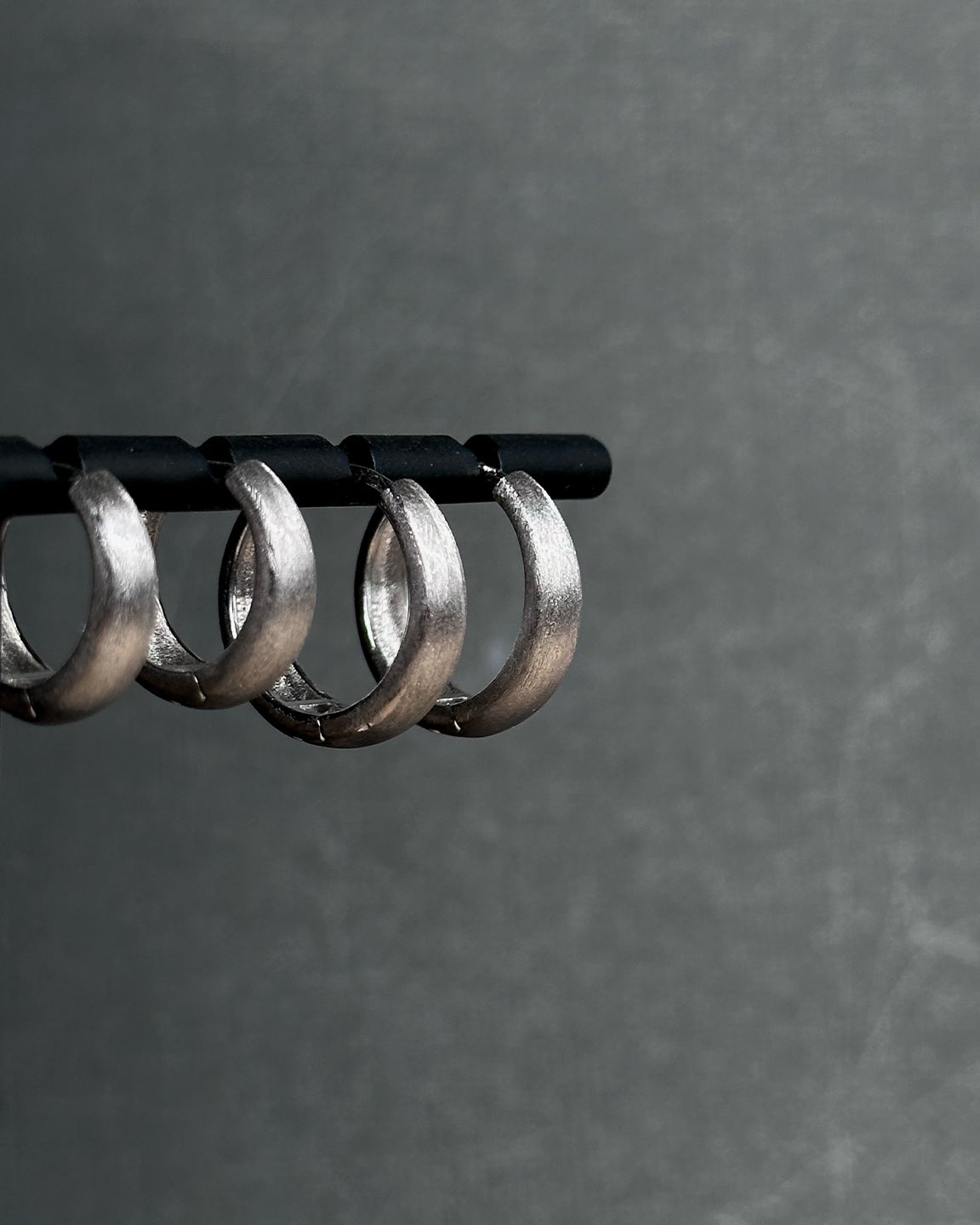 Dome Satin Hoops Medium
