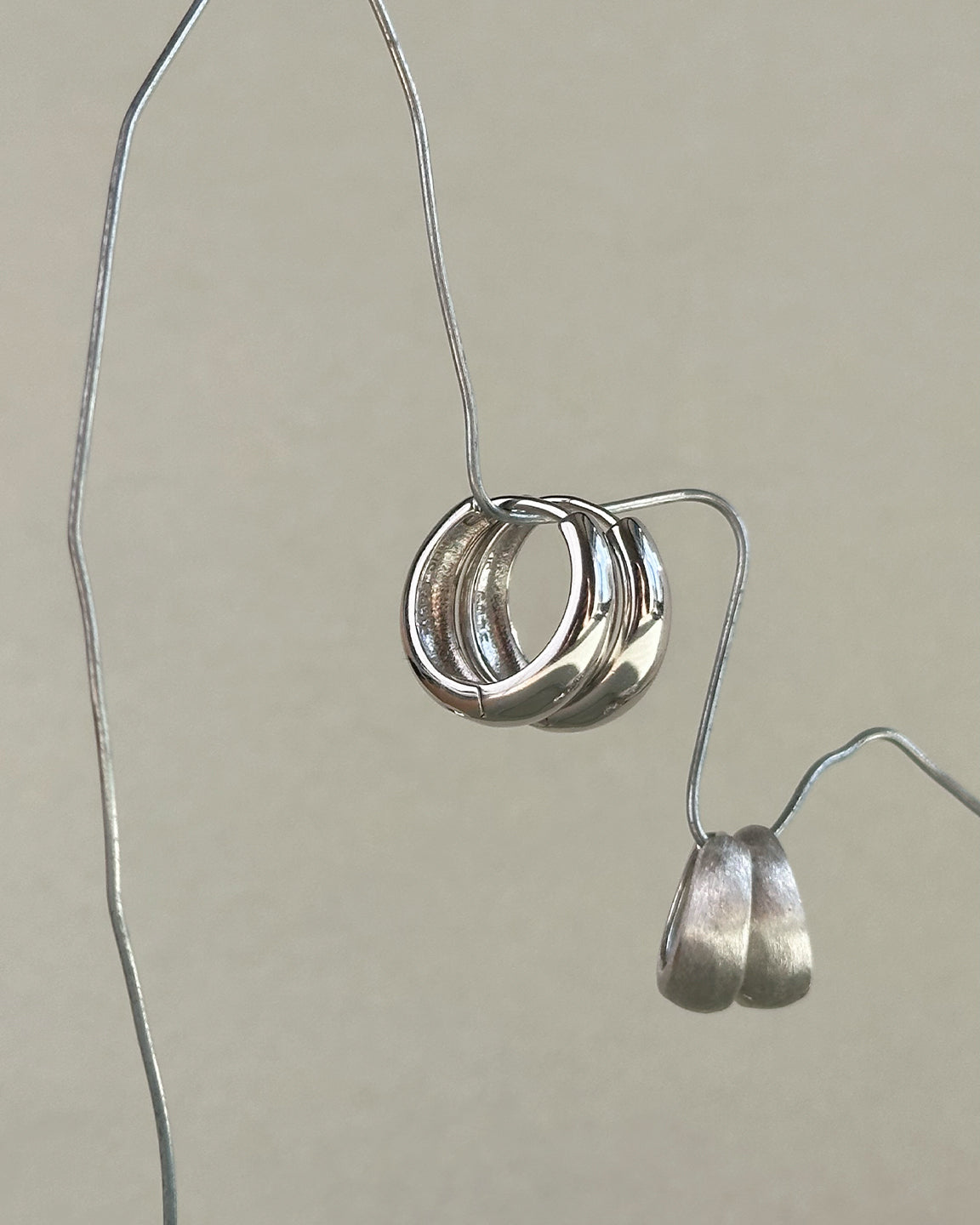 Dome Satin Hoops Small