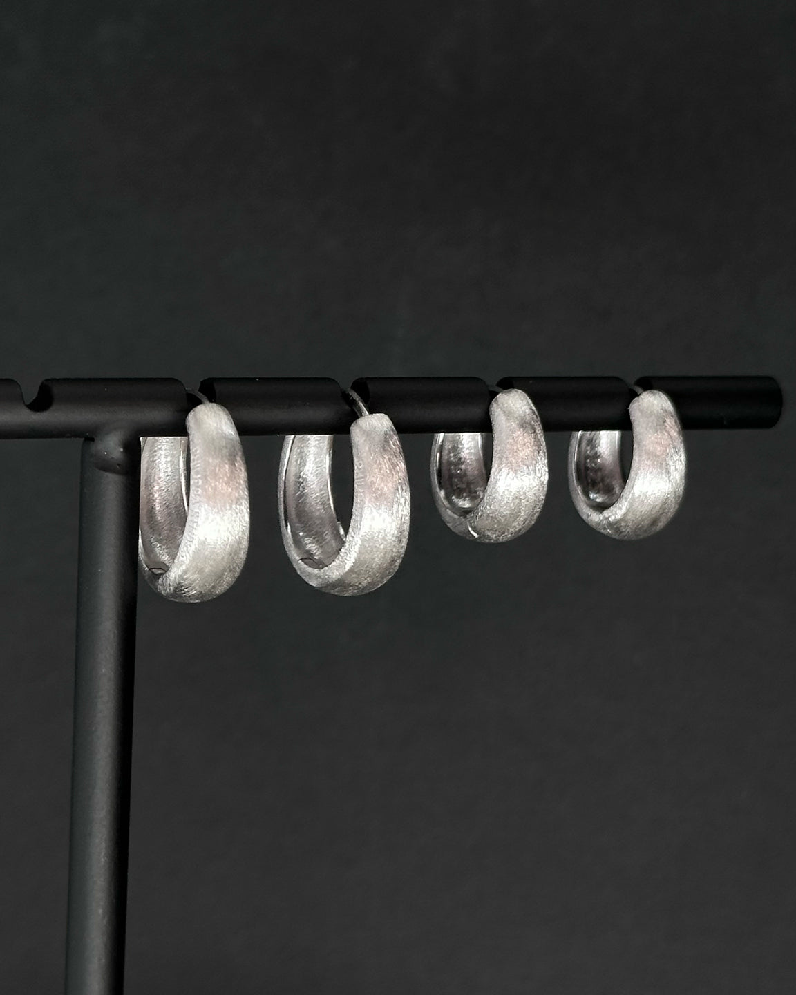 Dome Satin Hoops Small