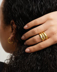 Dome Slim Pave Ring Gull