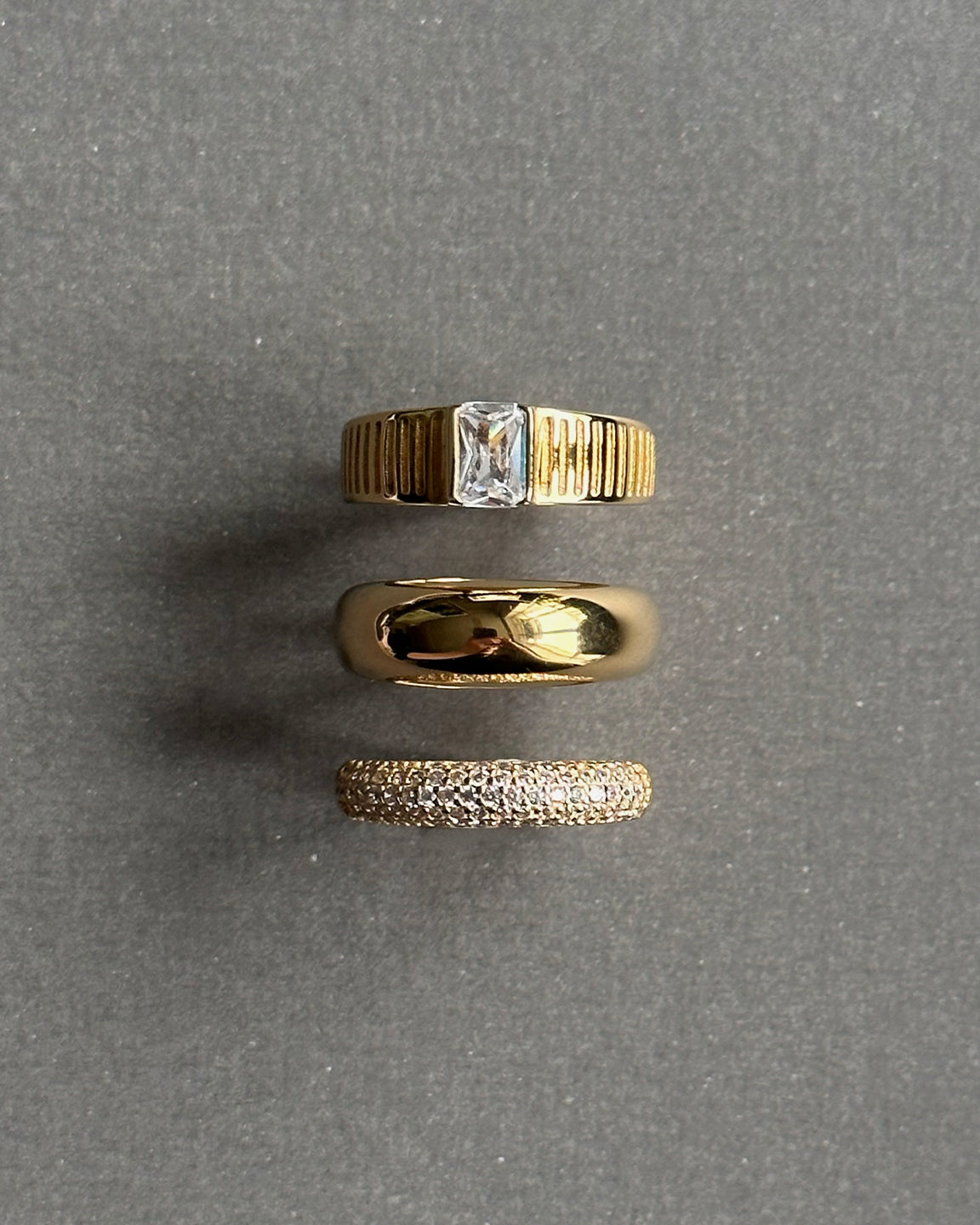 Dome Slim Pave Ring