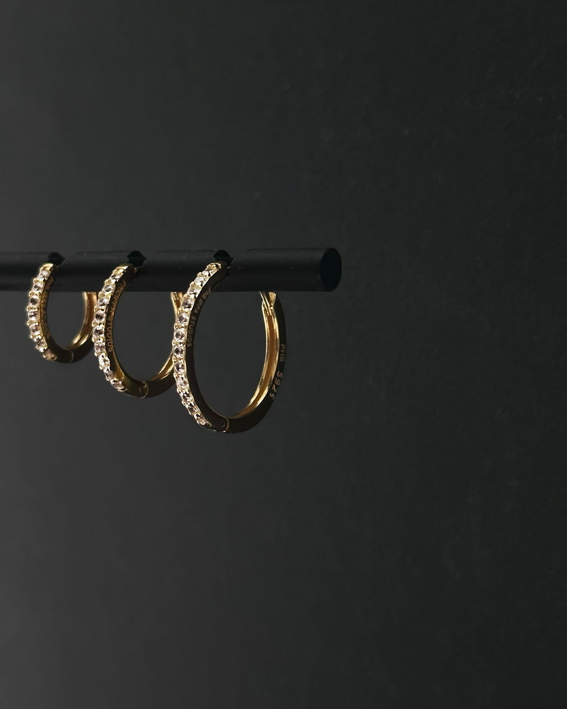 Pave Hoops Medium