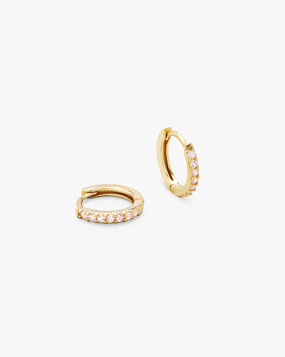 Pave Hoops Rosa Small