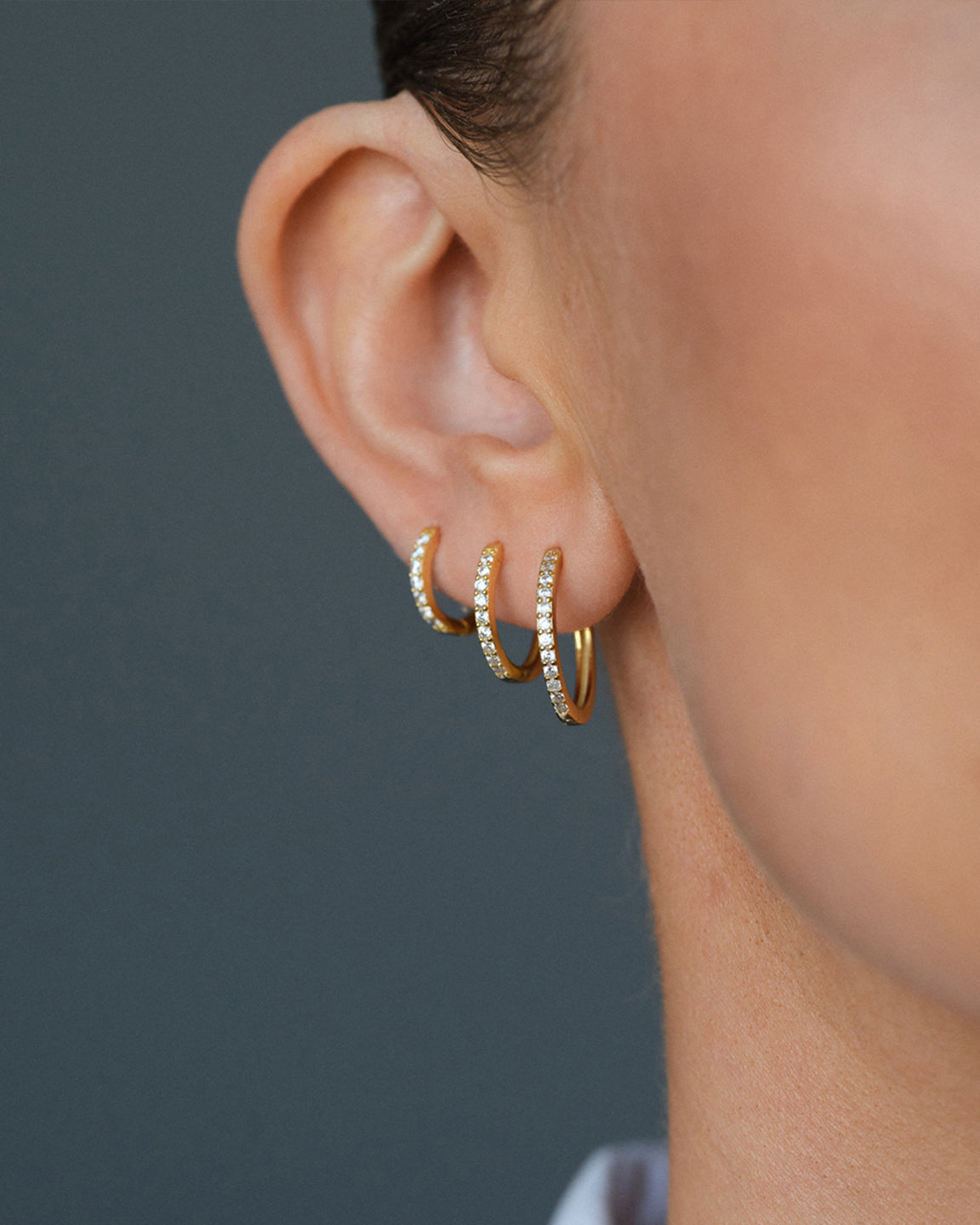 Pave Hoops Small