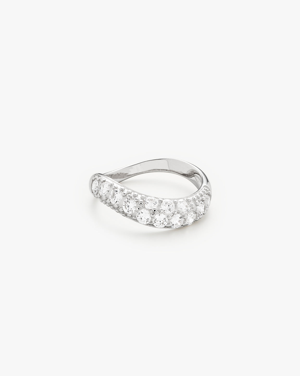 Wave Pave Combo Ring