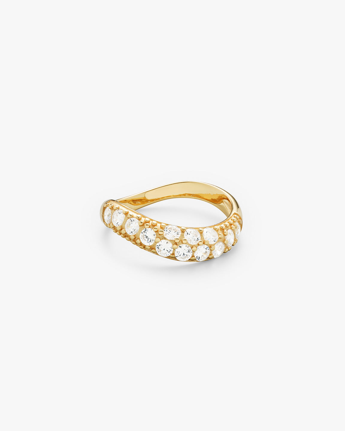 Wave Pave Combo Ring