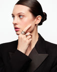 Wave Pave Combo Ring