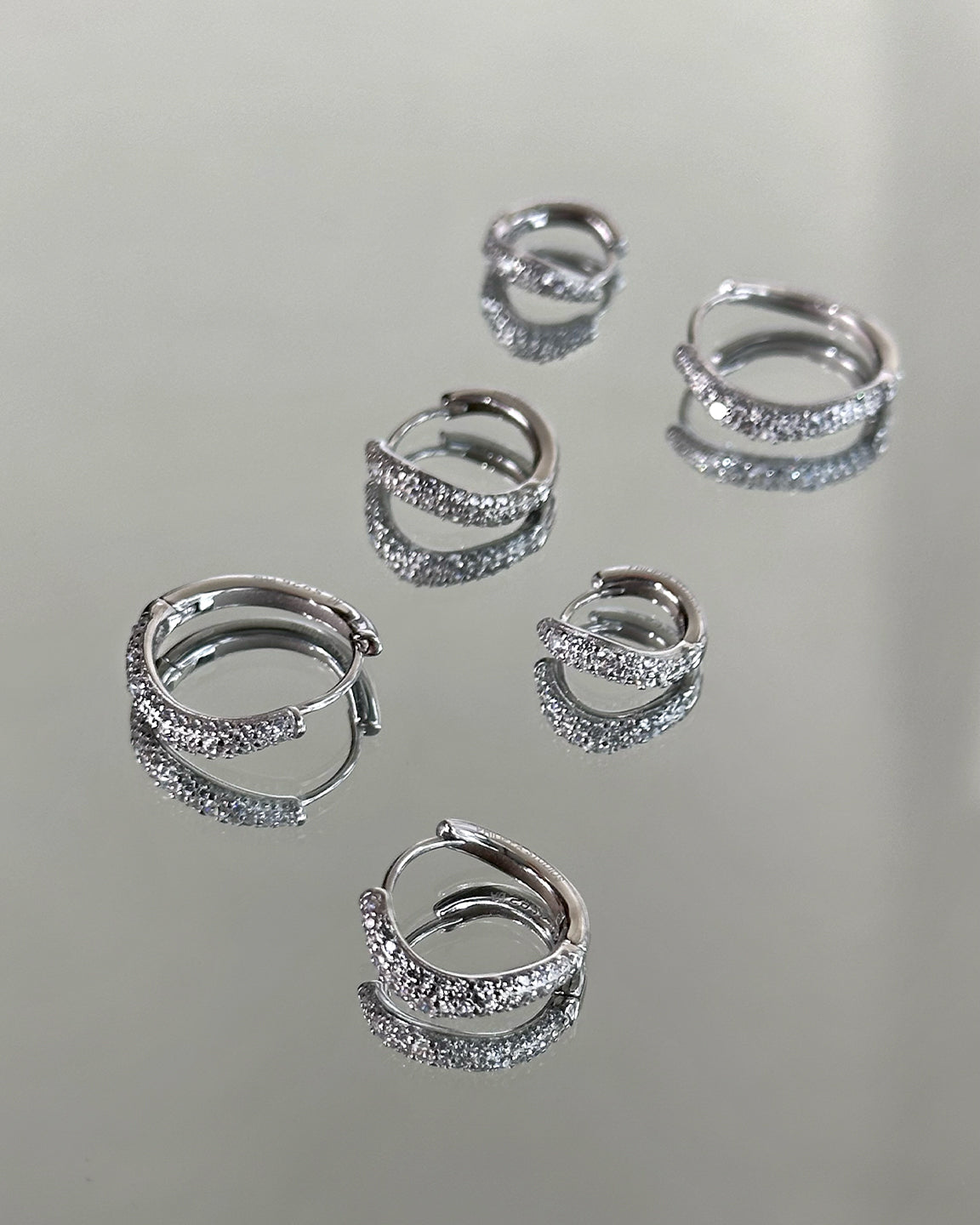 Wave Pave Hoops Large