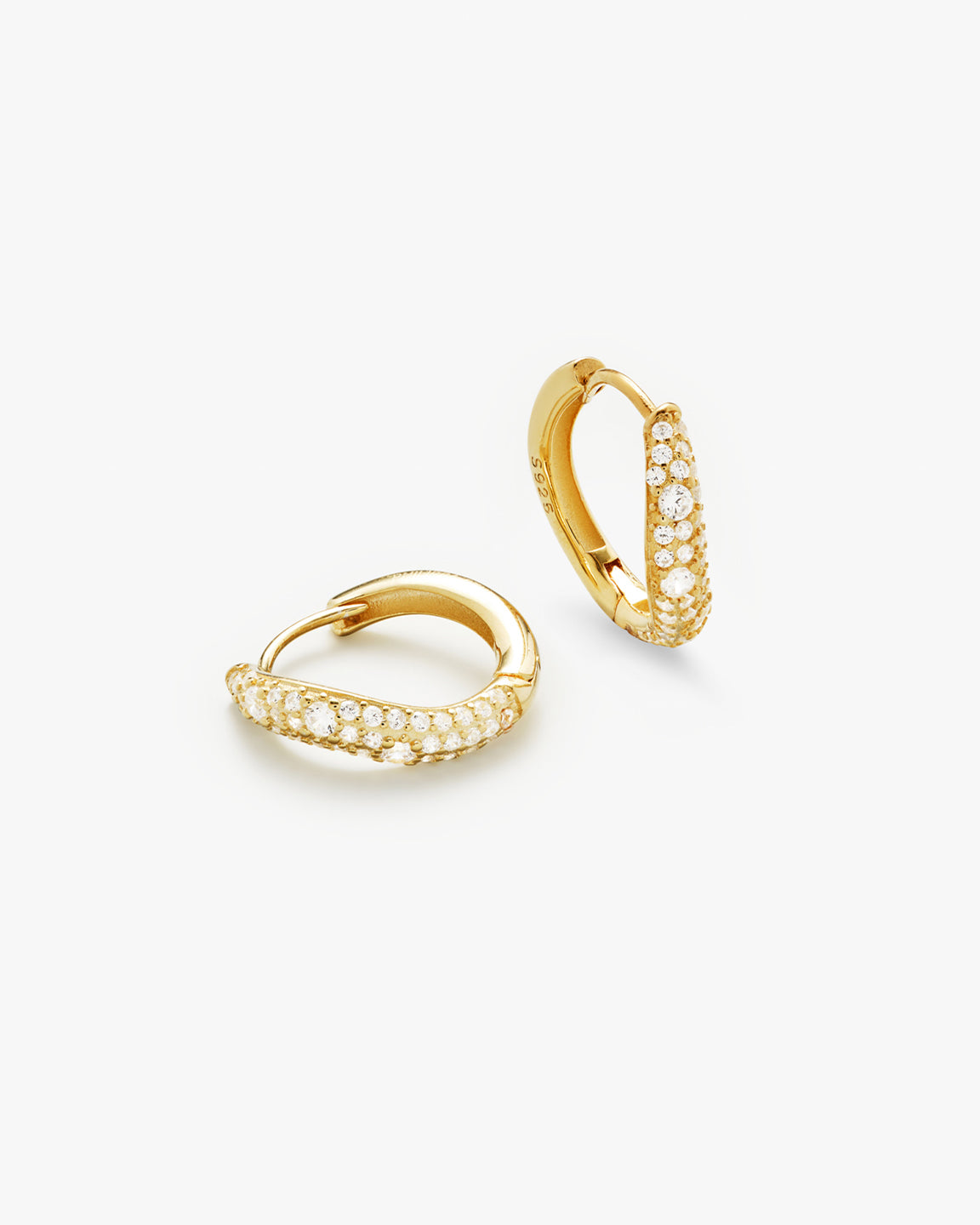 Wave Pave Hoops Medium