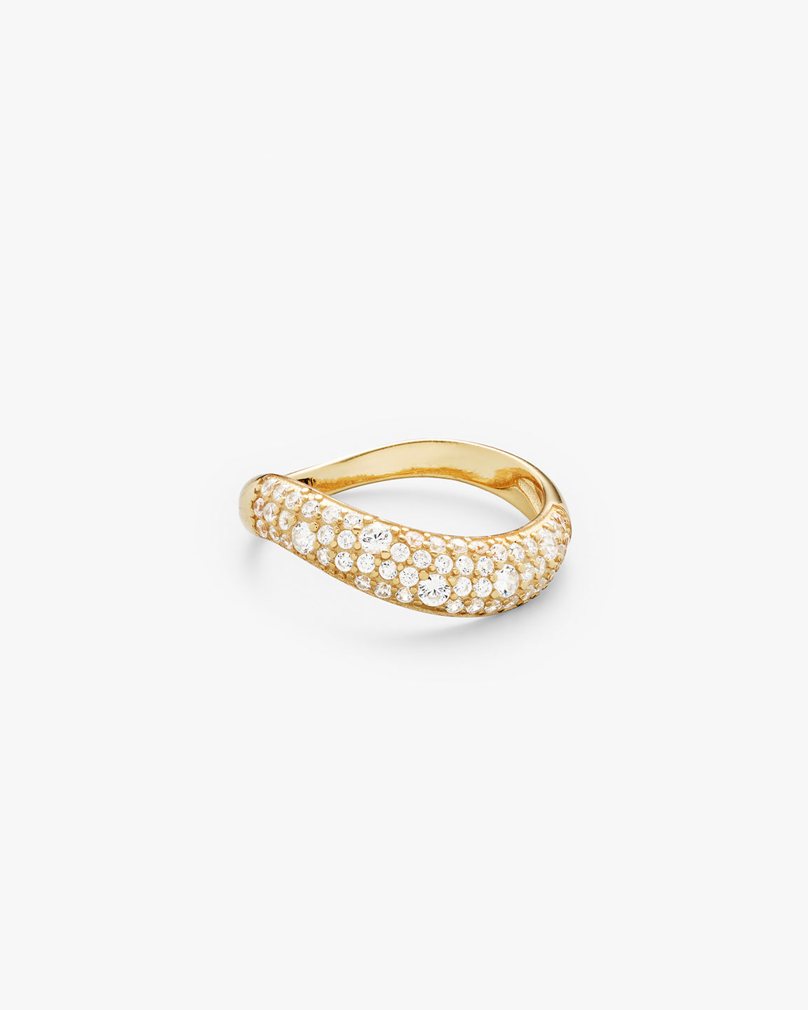 Wave Pave Ring