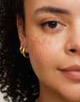 Wave Satin Hoops L Gull
