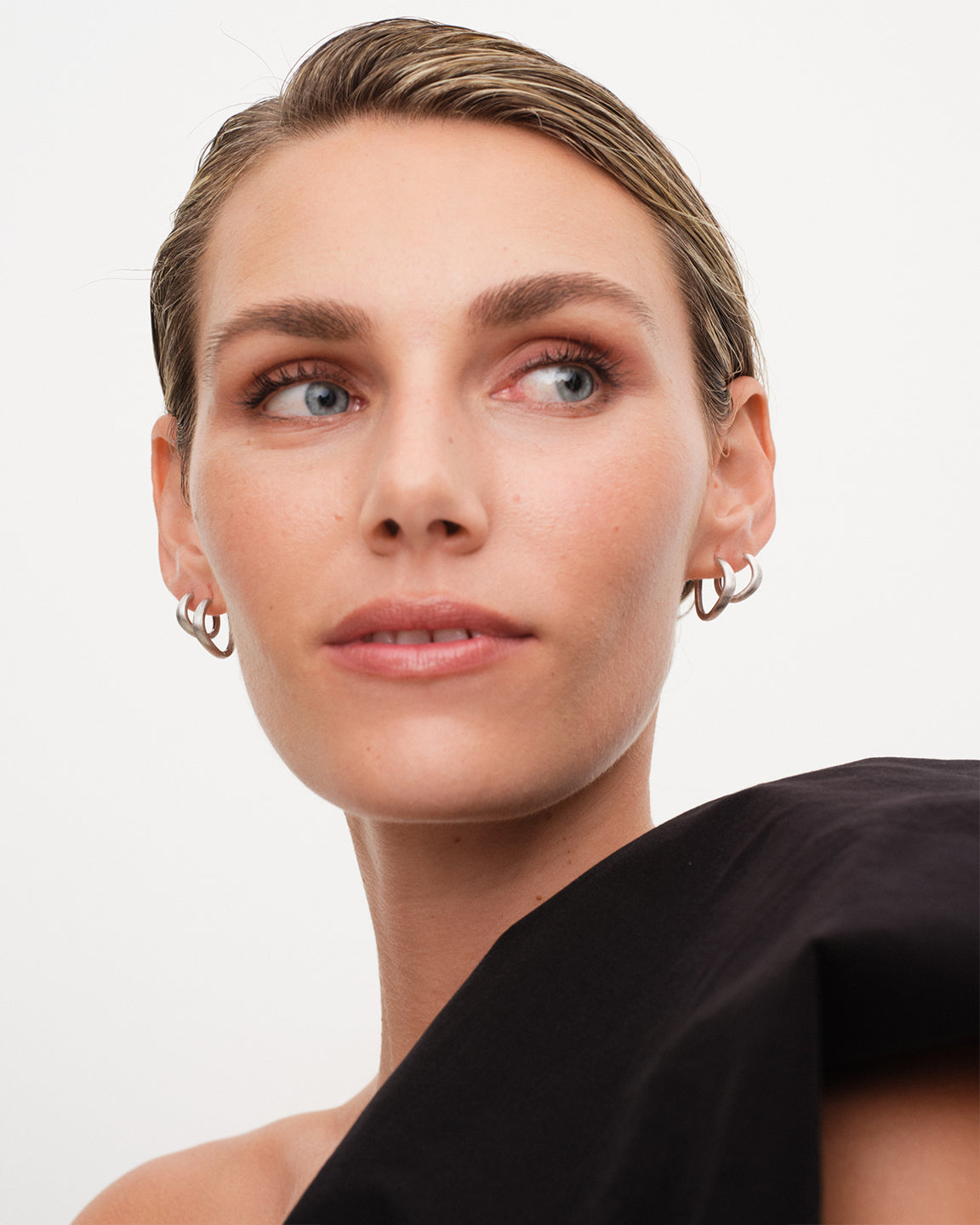 Wave Satin Hoops Large