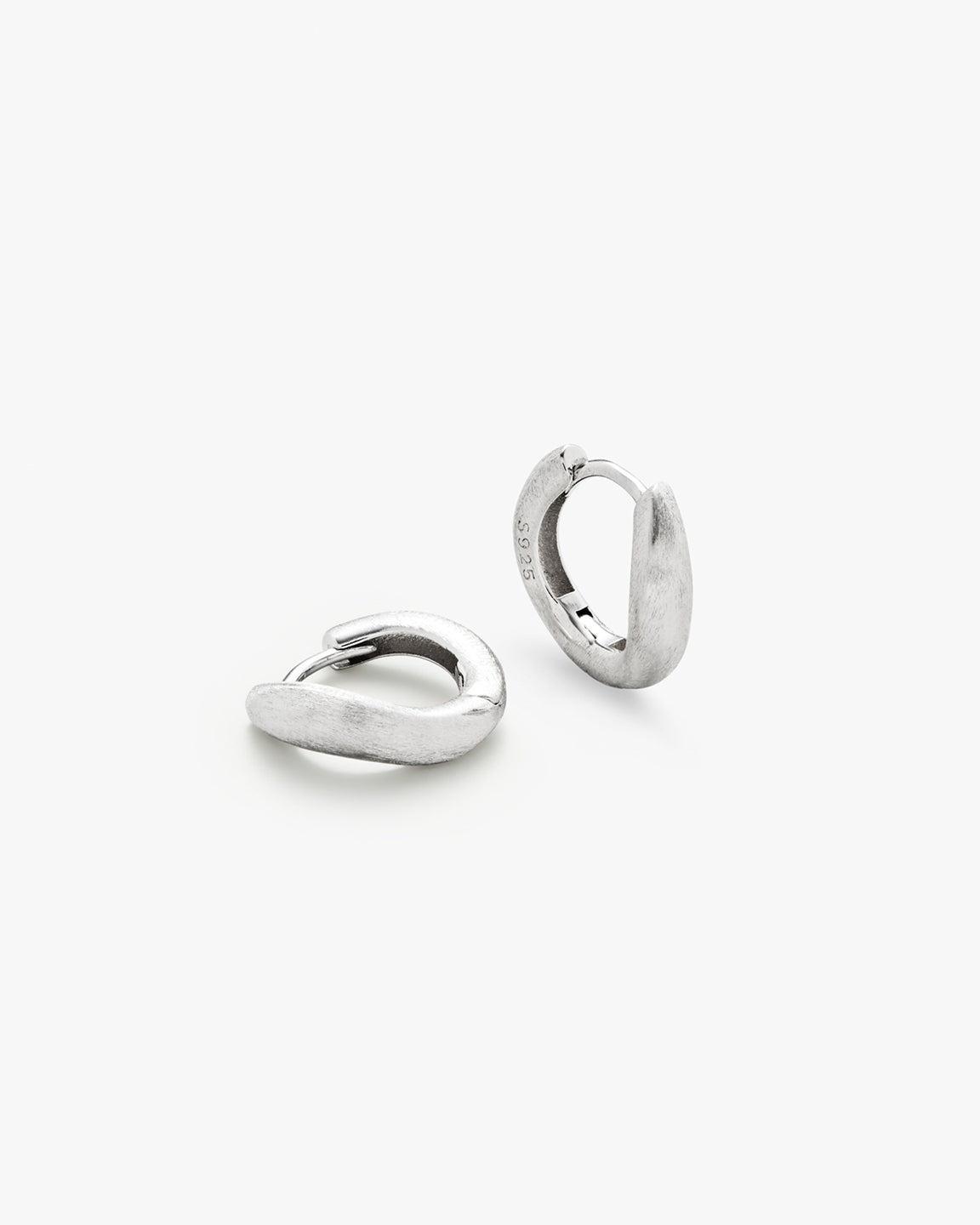 Wave Satin Hoops Small