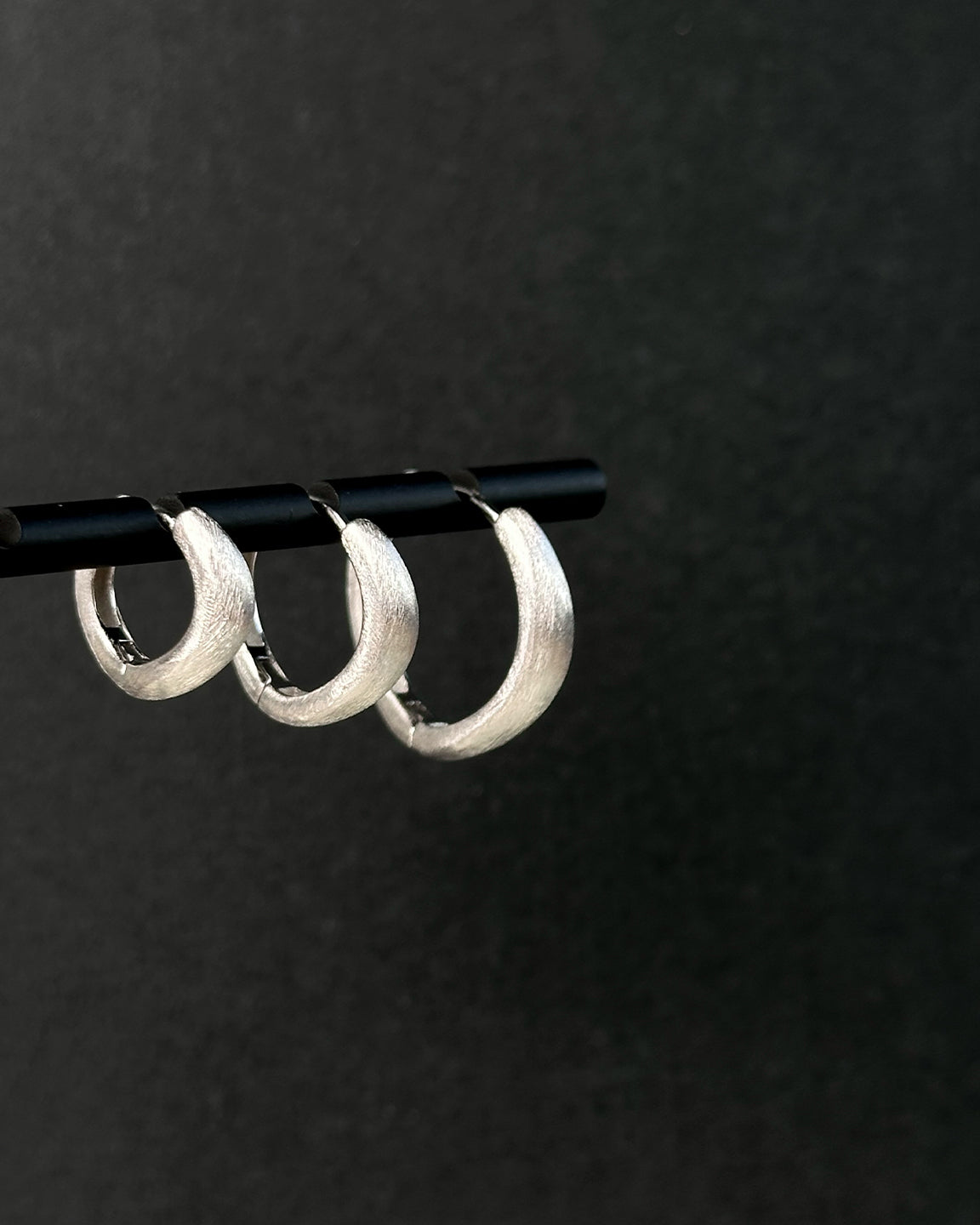 Wave Satin Hoops Small