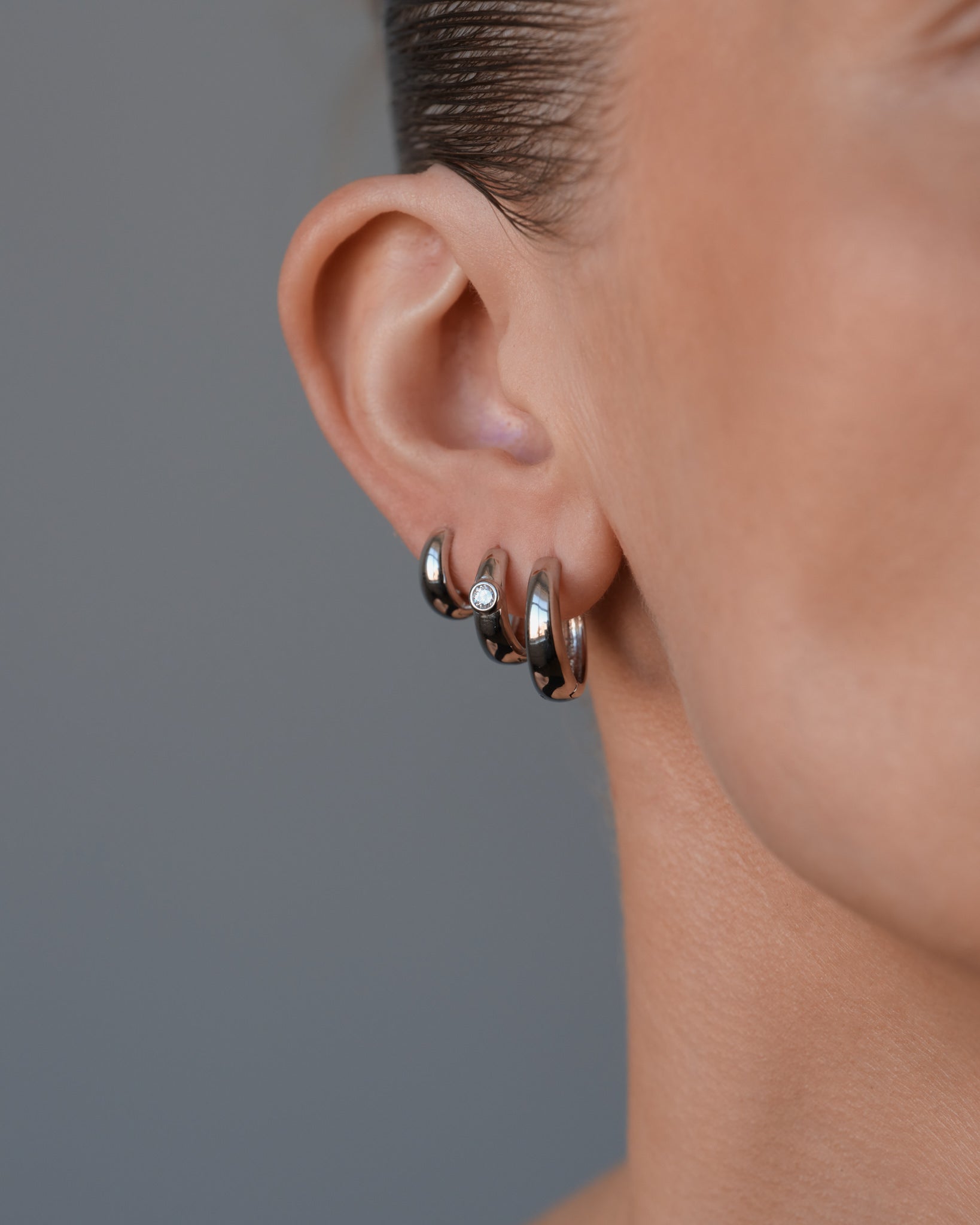 Dome Hoops White Medium