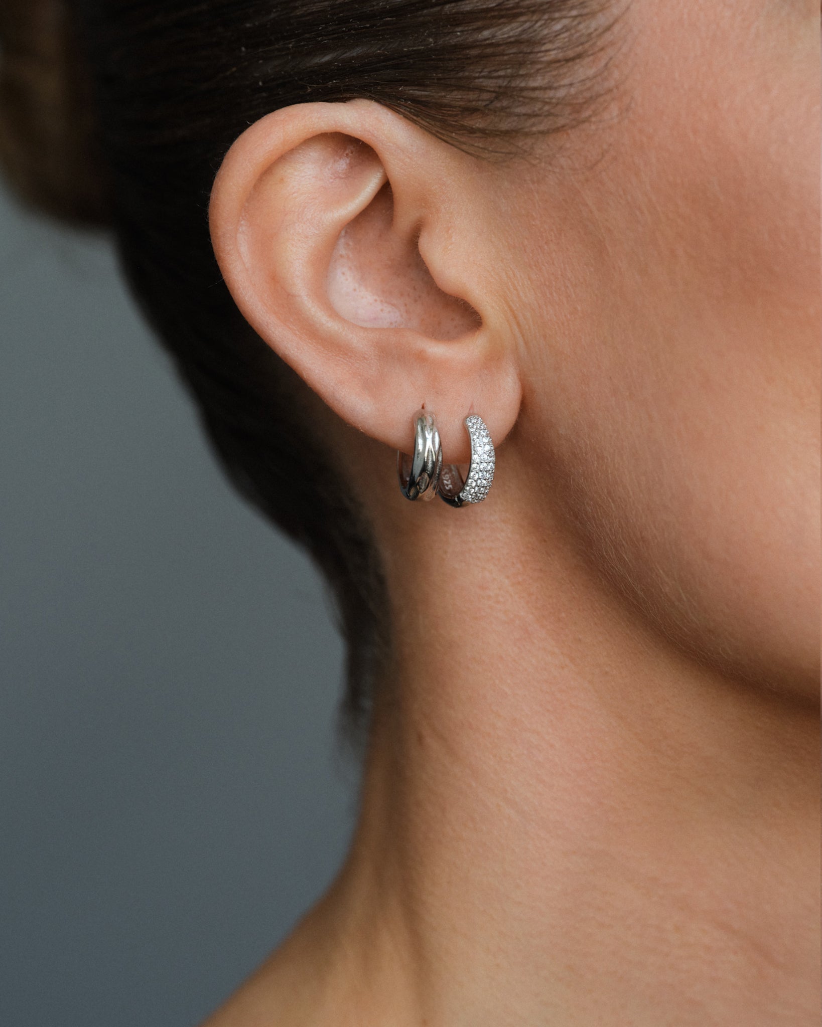 Dome Pave Hoops Medium