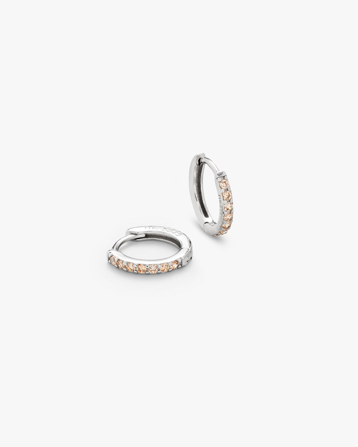 Pave Hoops Champagne Small