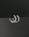 Classic Pave Hoops Medium