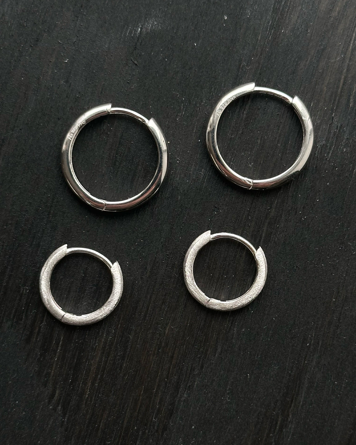 Classic Satin Hoops Medium