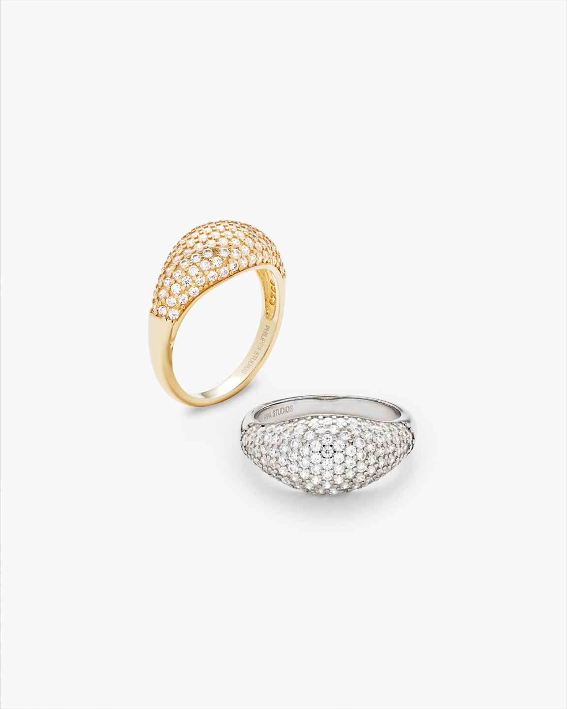 Dome Pave Ring Gull 