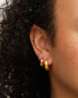 Dome Satin Hoops L Gull 